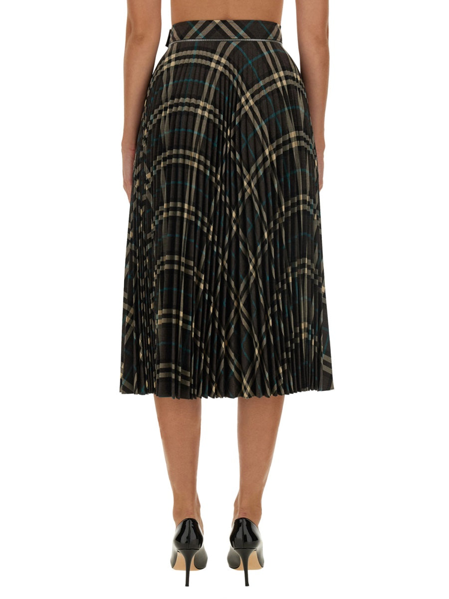 BURBERRY Squared Midi Skirt - Size 8 UK