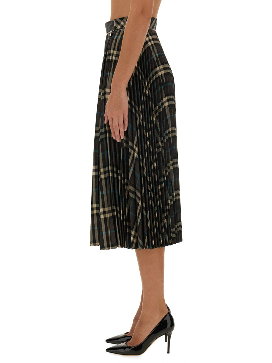 BURBERRY Squared Midi Skirt - Size 8 UK