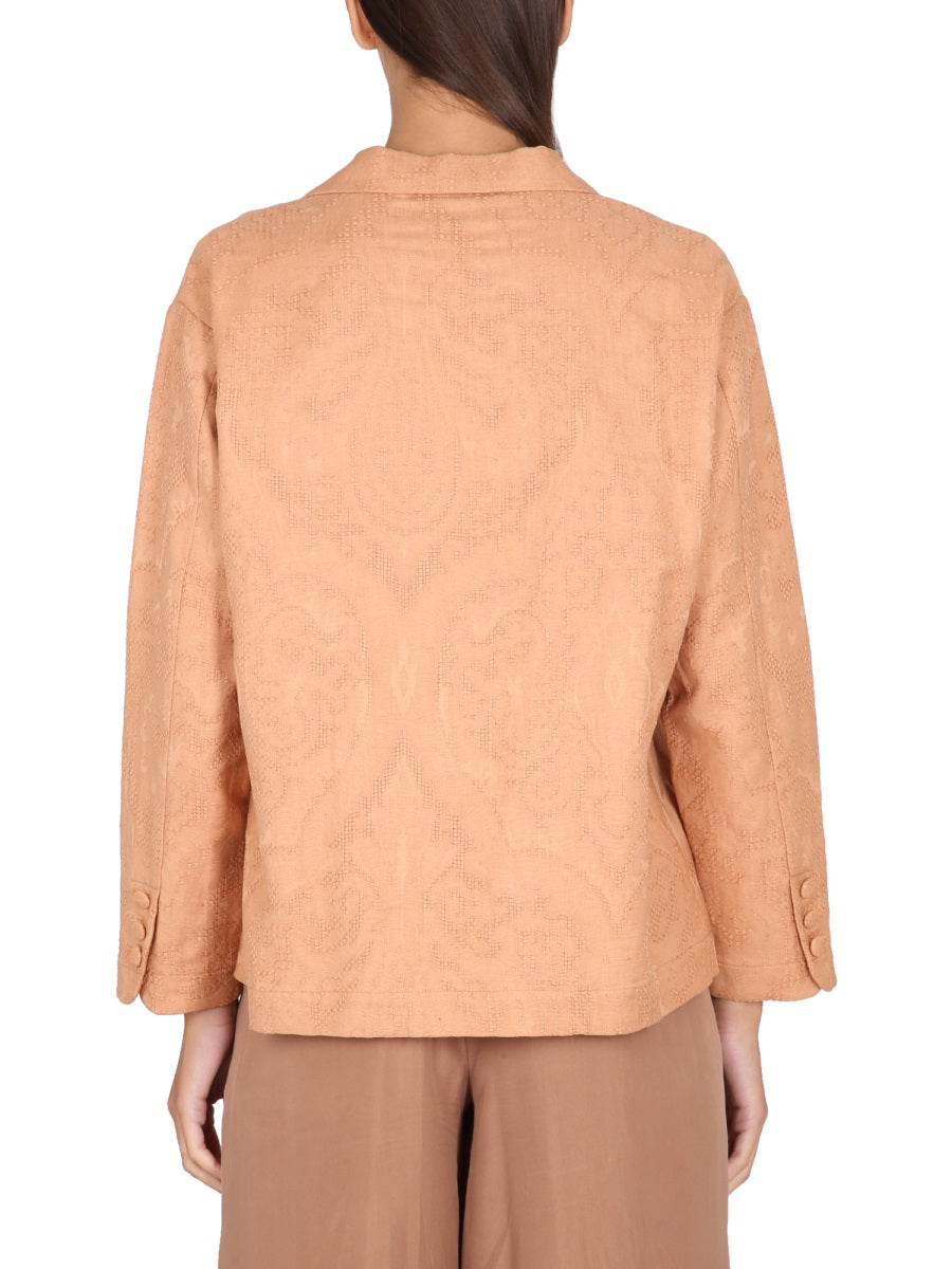 ALYSI Chic Notched Lapel Jacket for Women