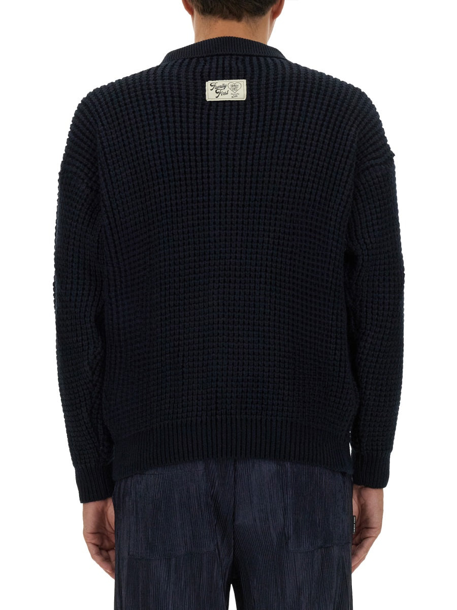 FAMILY FIRST Men's Polo Cardigan - Size L