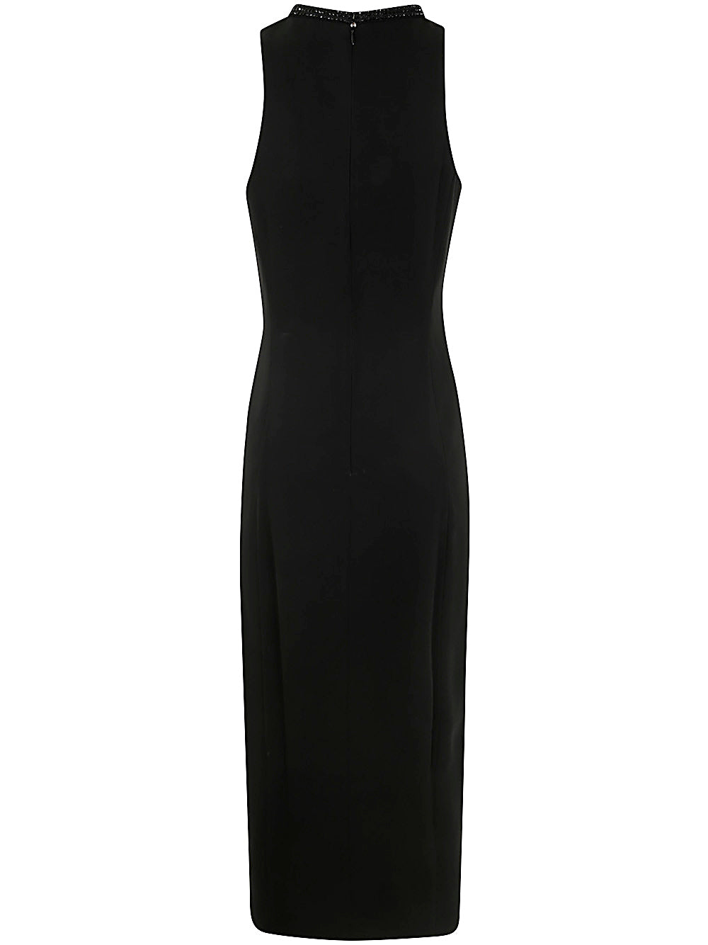 PINKO Crepe Dress with Rhinestone Neckline for Women