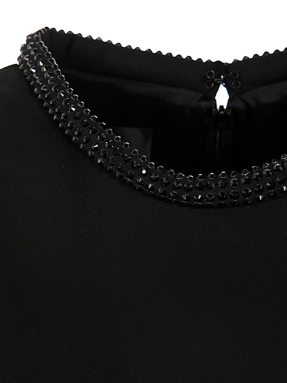 PINKO Crepe Dress with Rhinestone Neckline for Women