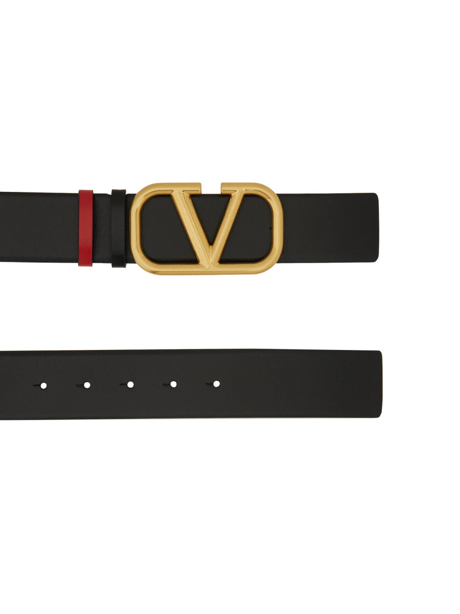 VALENTINO GARAVANI Signature Reversible Leather Belt