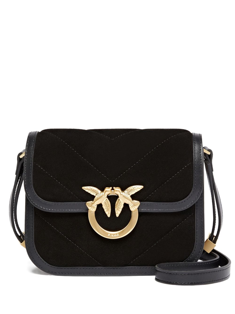 PINKO Mini Foldover Top Handbag with Signature Buckle