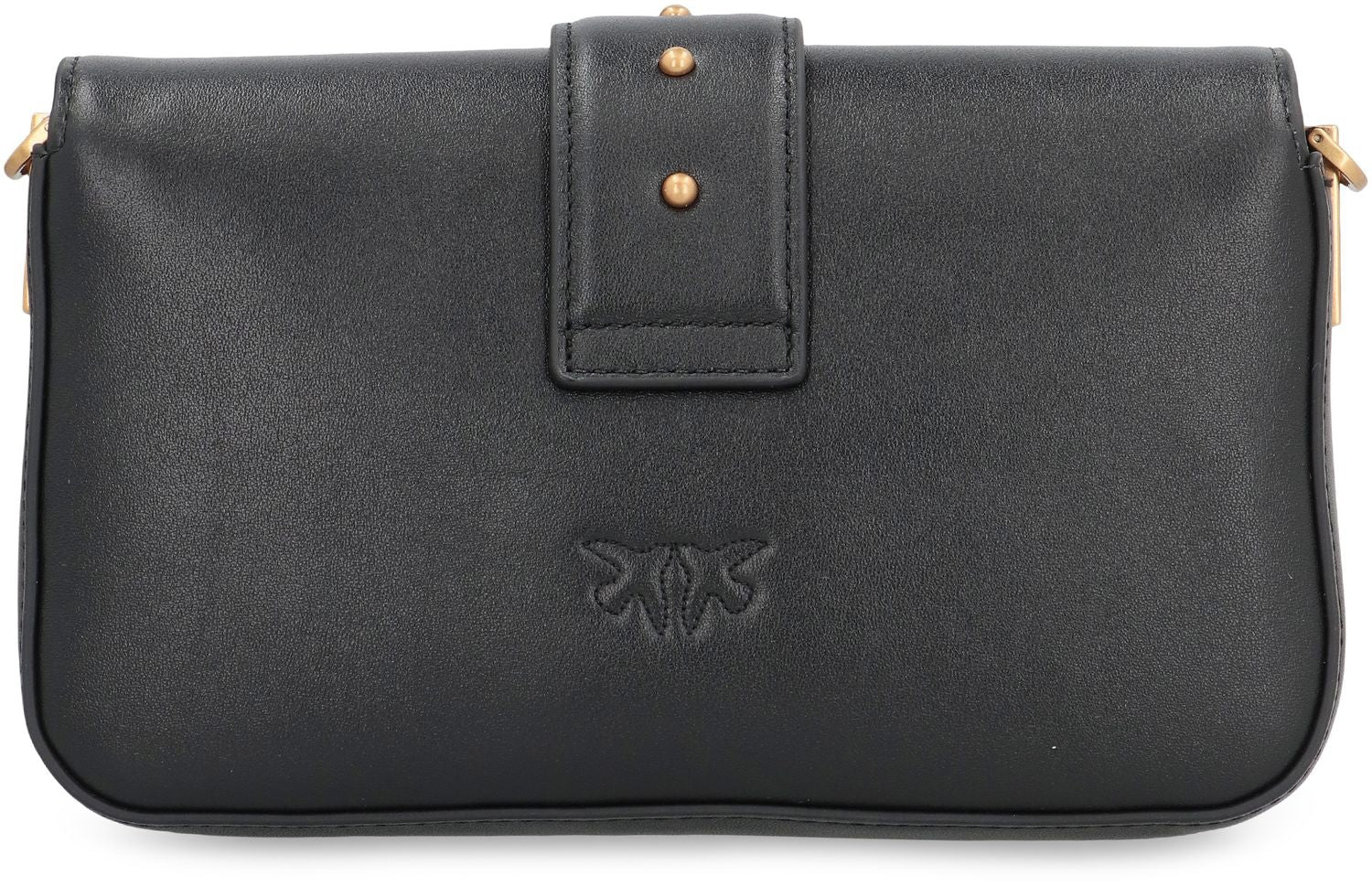 PINKO Mini Slouchy Leather Shoulder Handbag