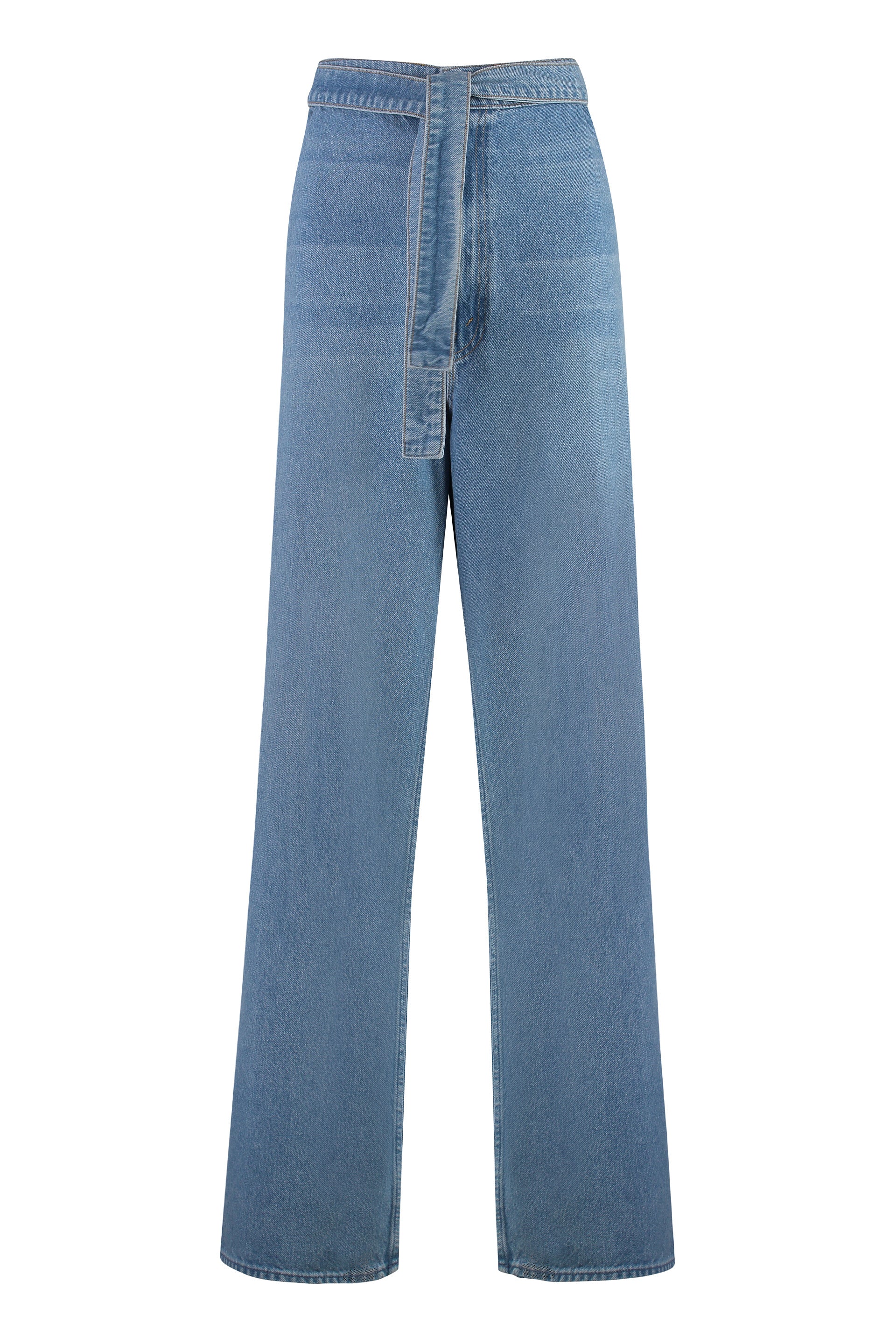 MOTHER Funnel-Wide Leg Jeans with Front Bow