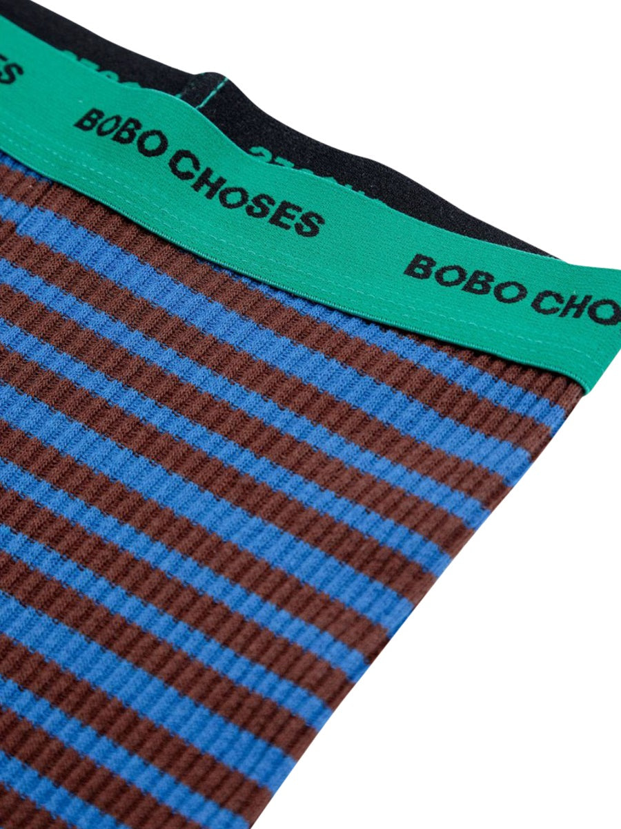 BOBO CHOSES Ribbed Stripes Leggings for Girls - FW24