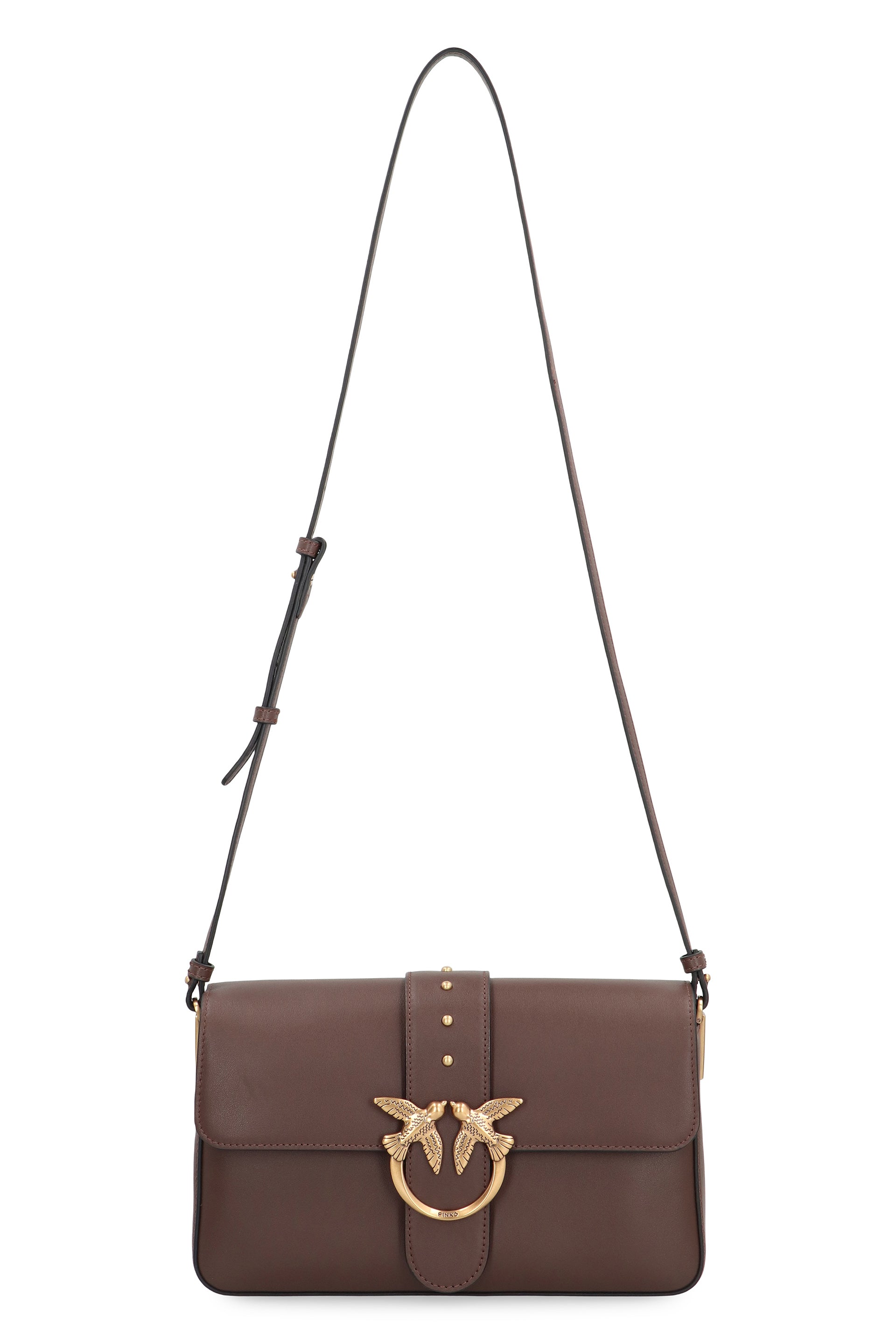 PINKO Elongated Rectangular Leather Handbag - Large