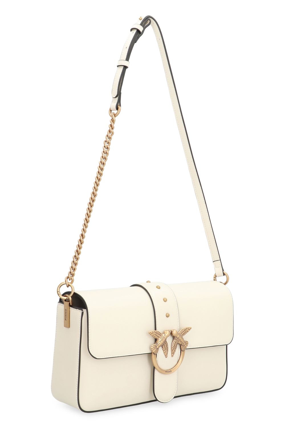 PINKO Slouchy Leather Crossbody Handbag - 27cm Width