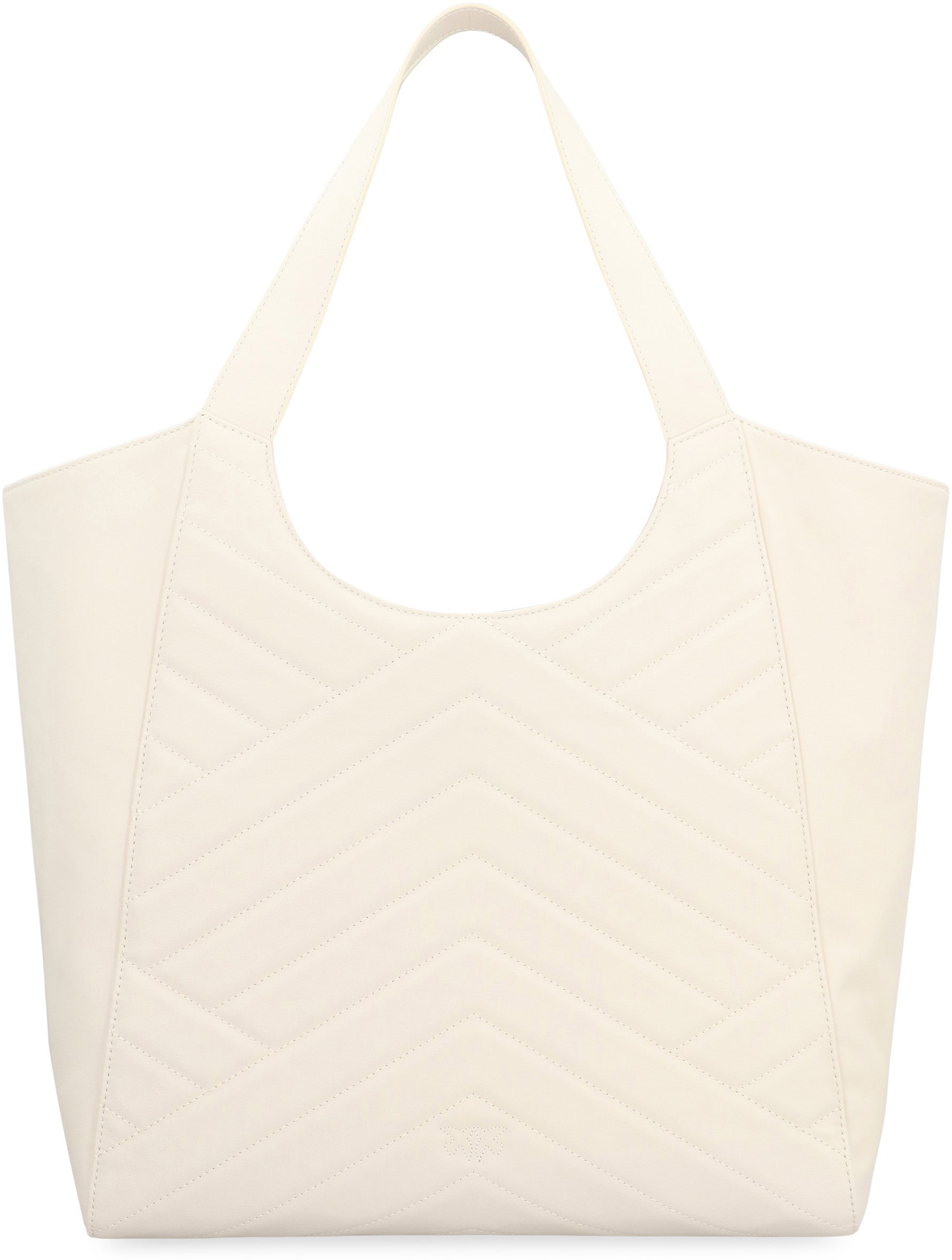 PINKO Quilted Leather Tote Handbag - 34.5 cm Width