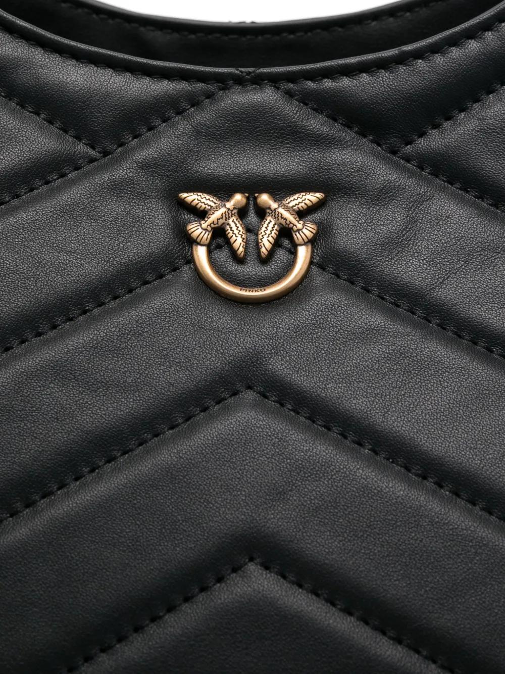 PINKO Quilted Leather Mini Shoulder Handbag