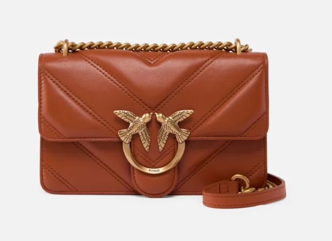 PINKO Elegant Mini Leather Handbag with Foldover Top