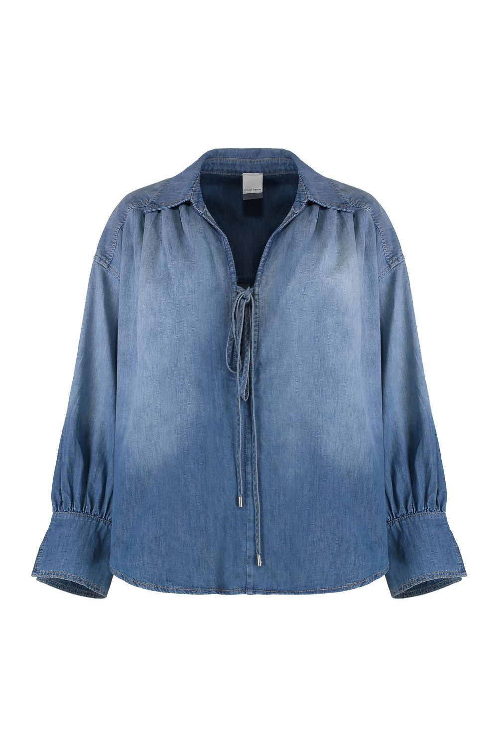 PINKO Cotton Blouse with Rounded Hem