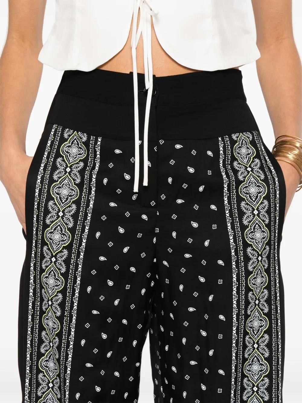 PINKO Wide Leg Trousers with Elastic Back Waist Insert