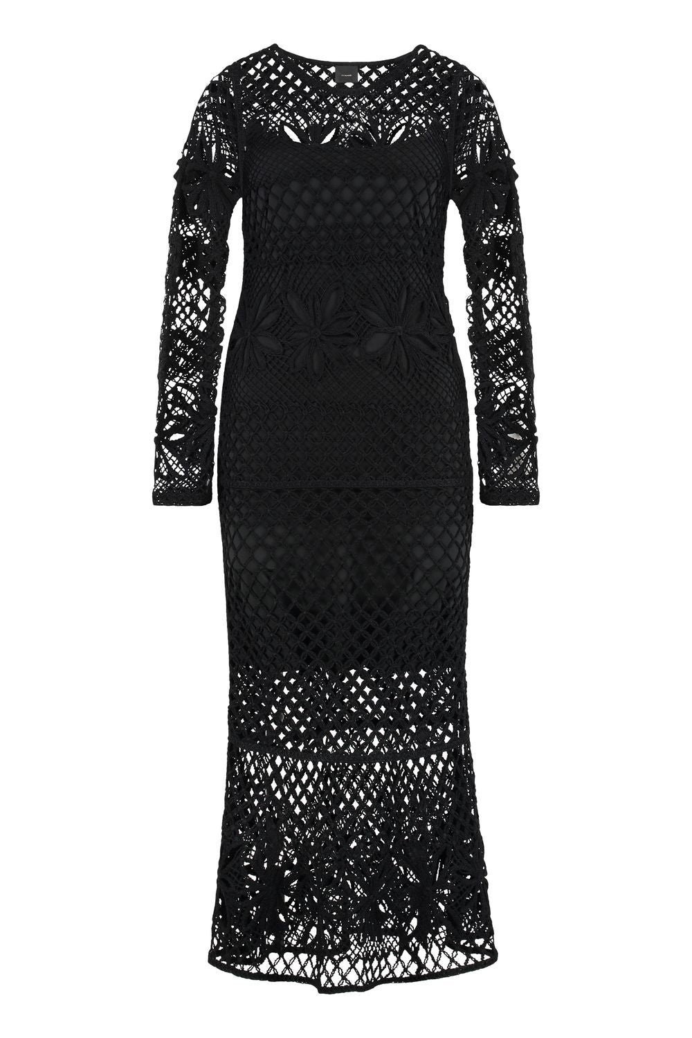 PINKO Openwork-Knit Long Dress for Women - SS25