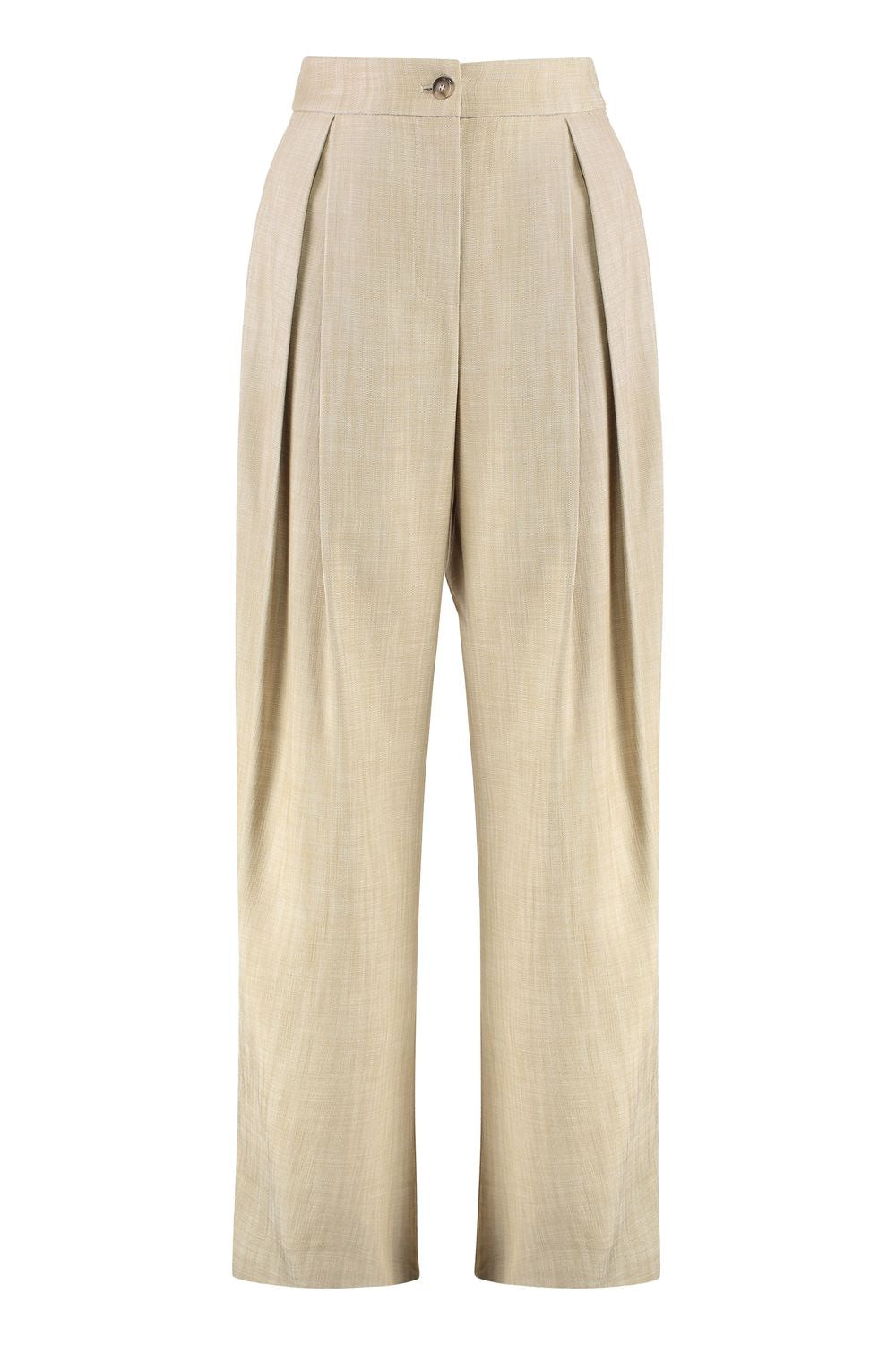 PINKO Wide Leg Trousers with Elegant Front Pleats
