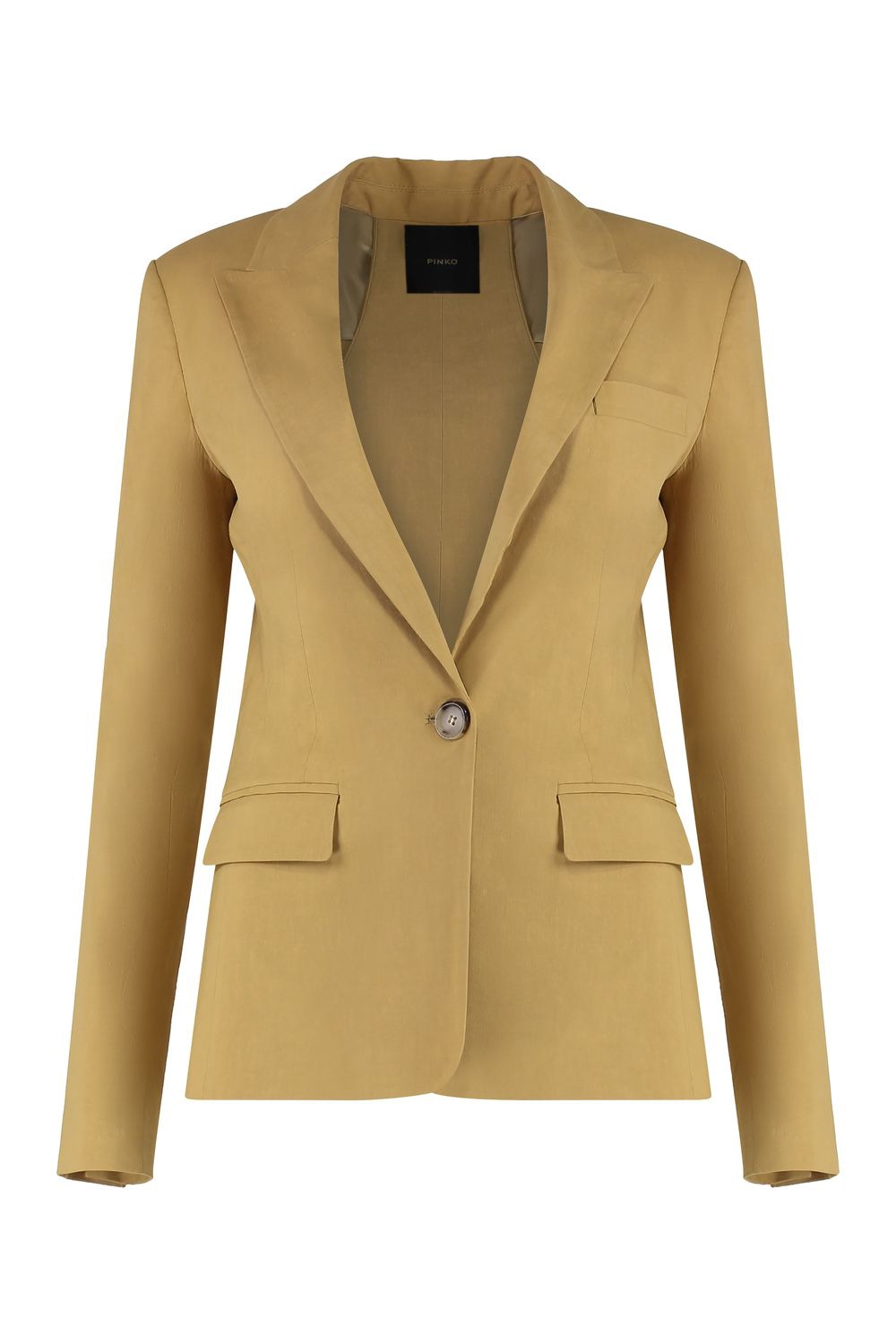 PINKO Linen Blazer with Back Cut-Out for Women