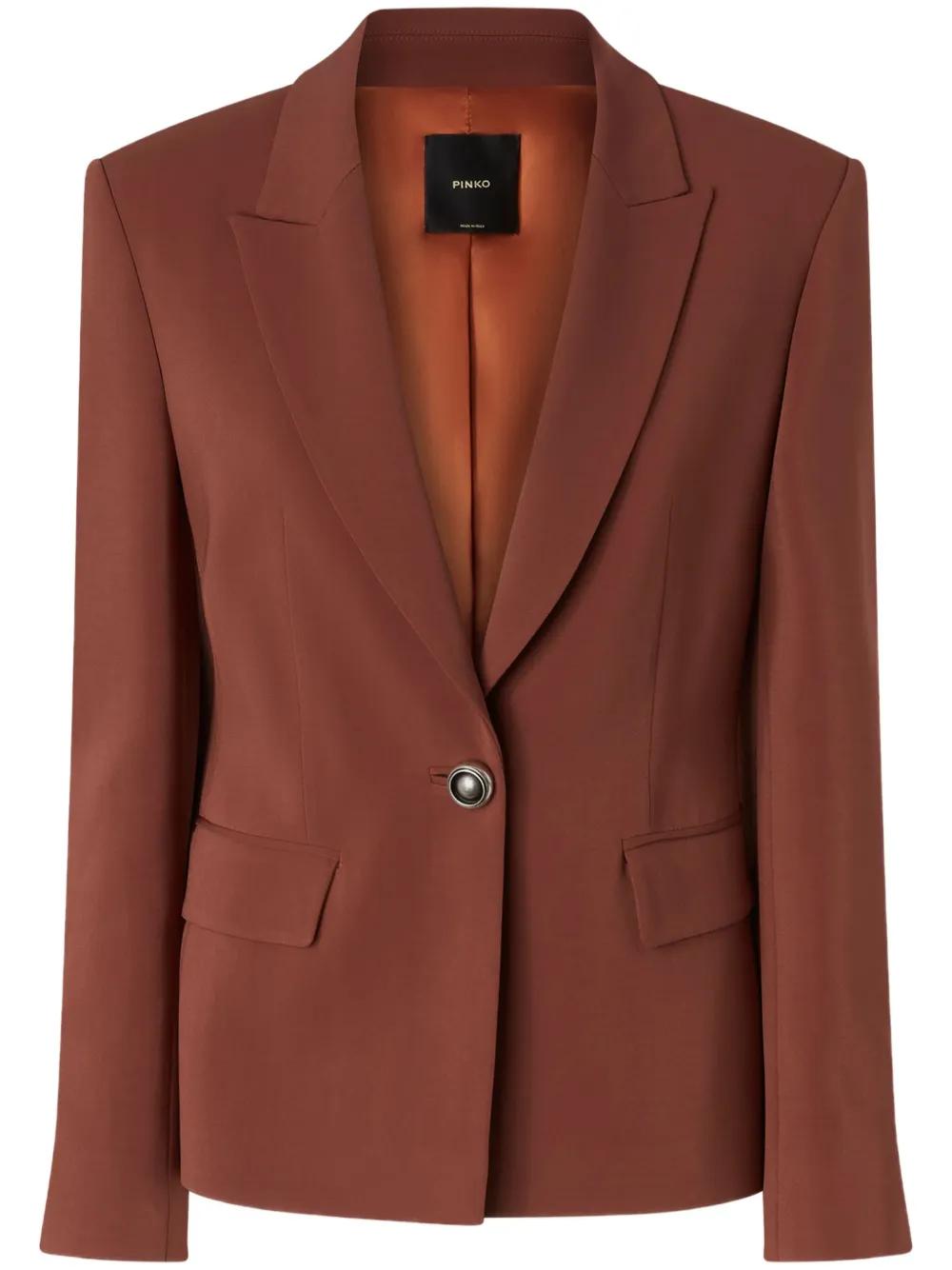 PINKO Single-Breasted One Button Jacket - Women's Fashion Outerwear