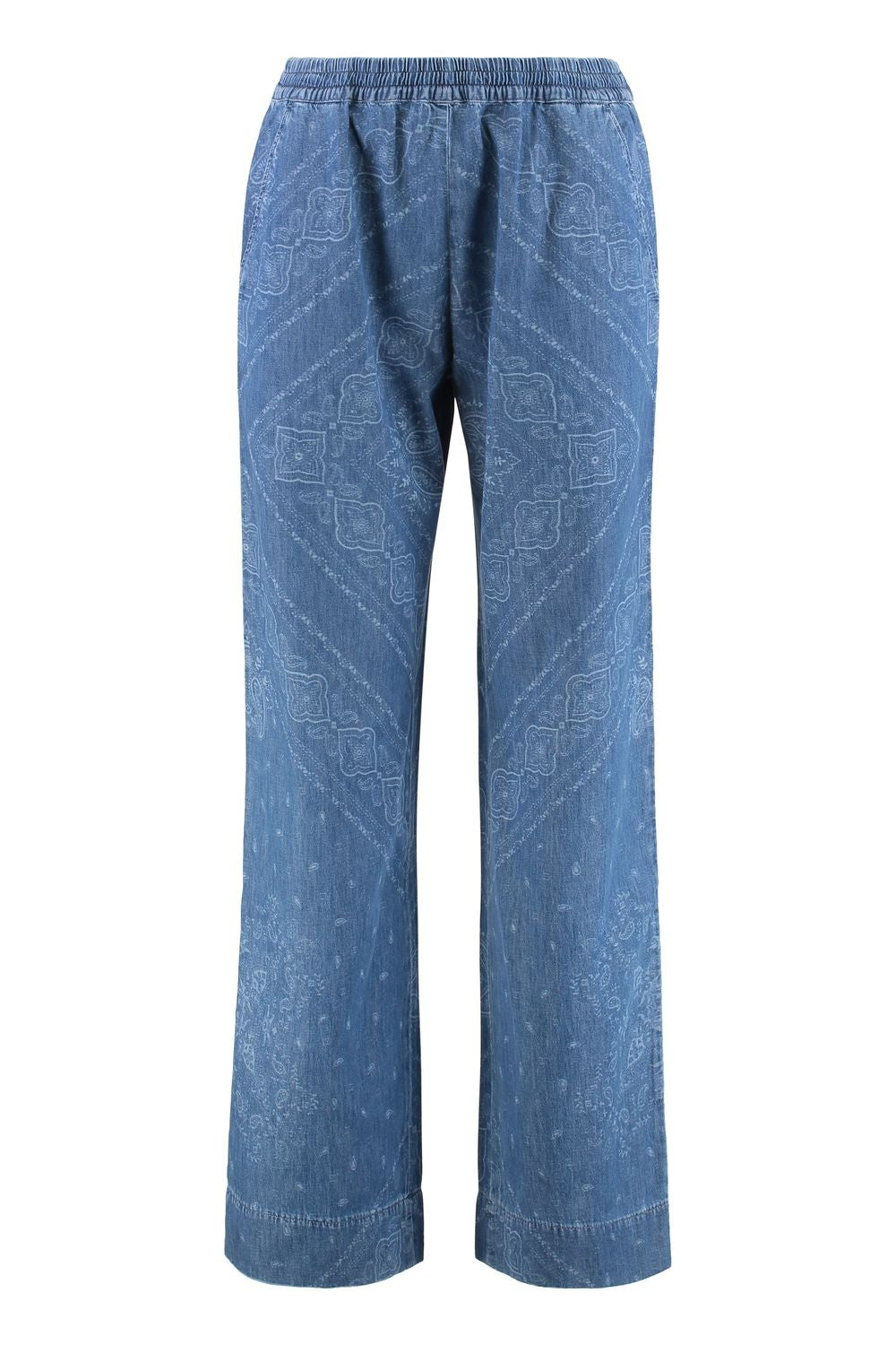 PINKO Trendy Printed Cotton Trousers for Women