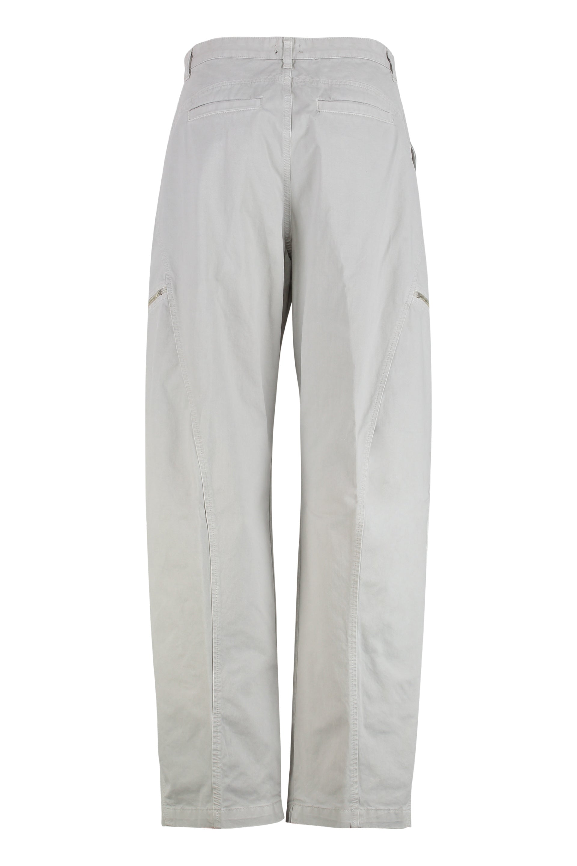 PINKO Cotton Trousers with Decorative Zips for Women