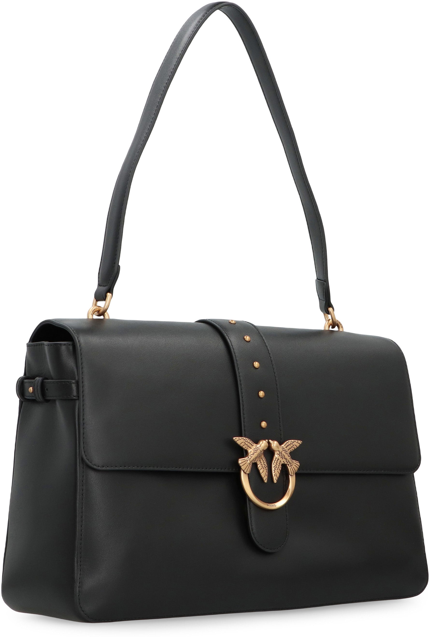 PINKO Maxi Love Slouchy Shoulder Handbag - Elegant Trapezoidal Design