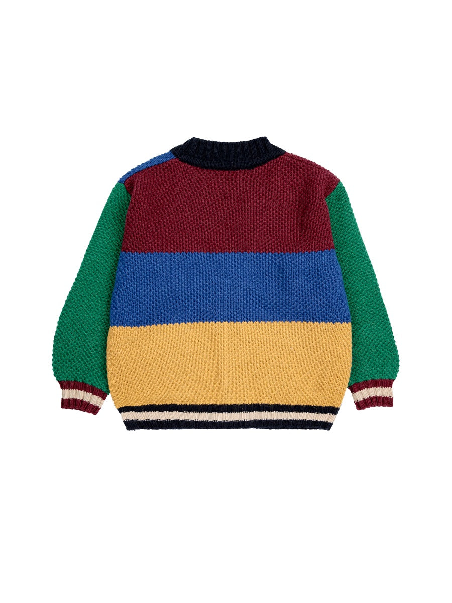 BOBO CHOSES Vintage Color Block Cardigan for Kids