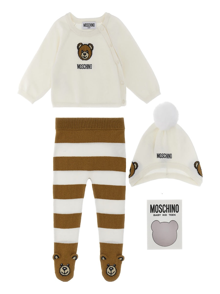 MOSCHINO Unisex Mini T-Shirt, Pants & Shirt Set