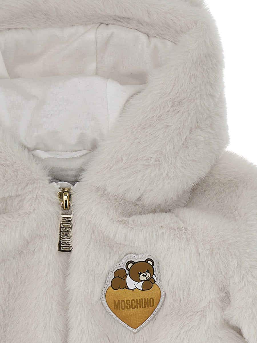 MOSCHINO Mini Teddy Bear Hooded Jacket for Girls