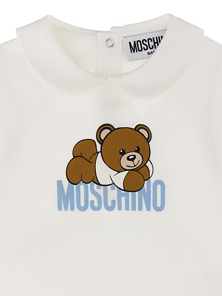MOSCHINO Unisex Mini Cotton Jumpsuit Set