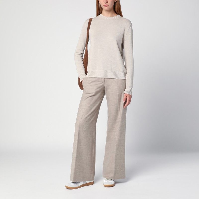 QUELLEDUE Wide Leg Wool Trousers for Women