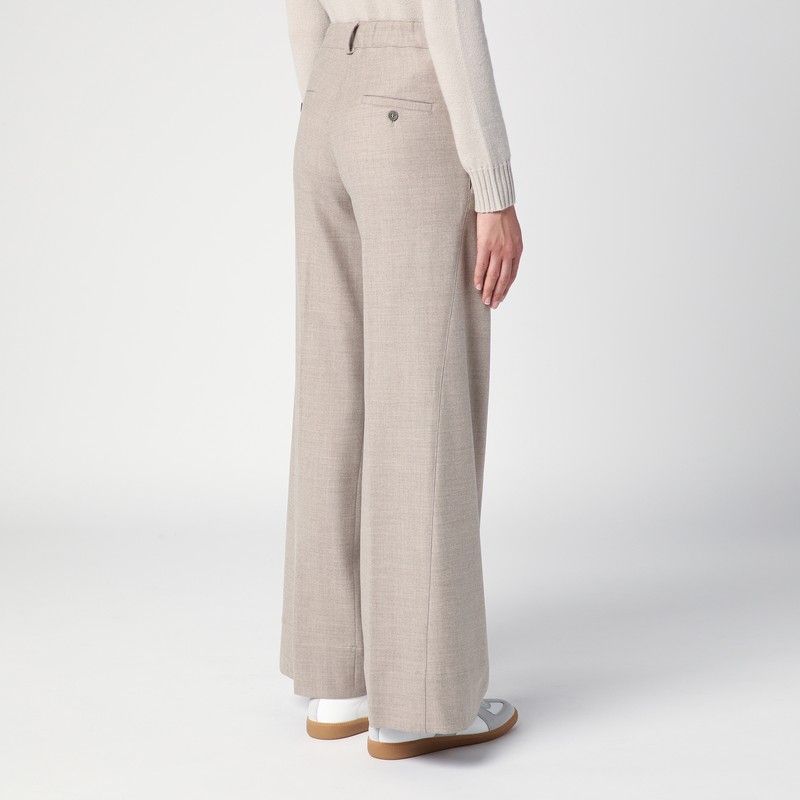 QUELLEDUE Wide Leg Wool Trousers for Women