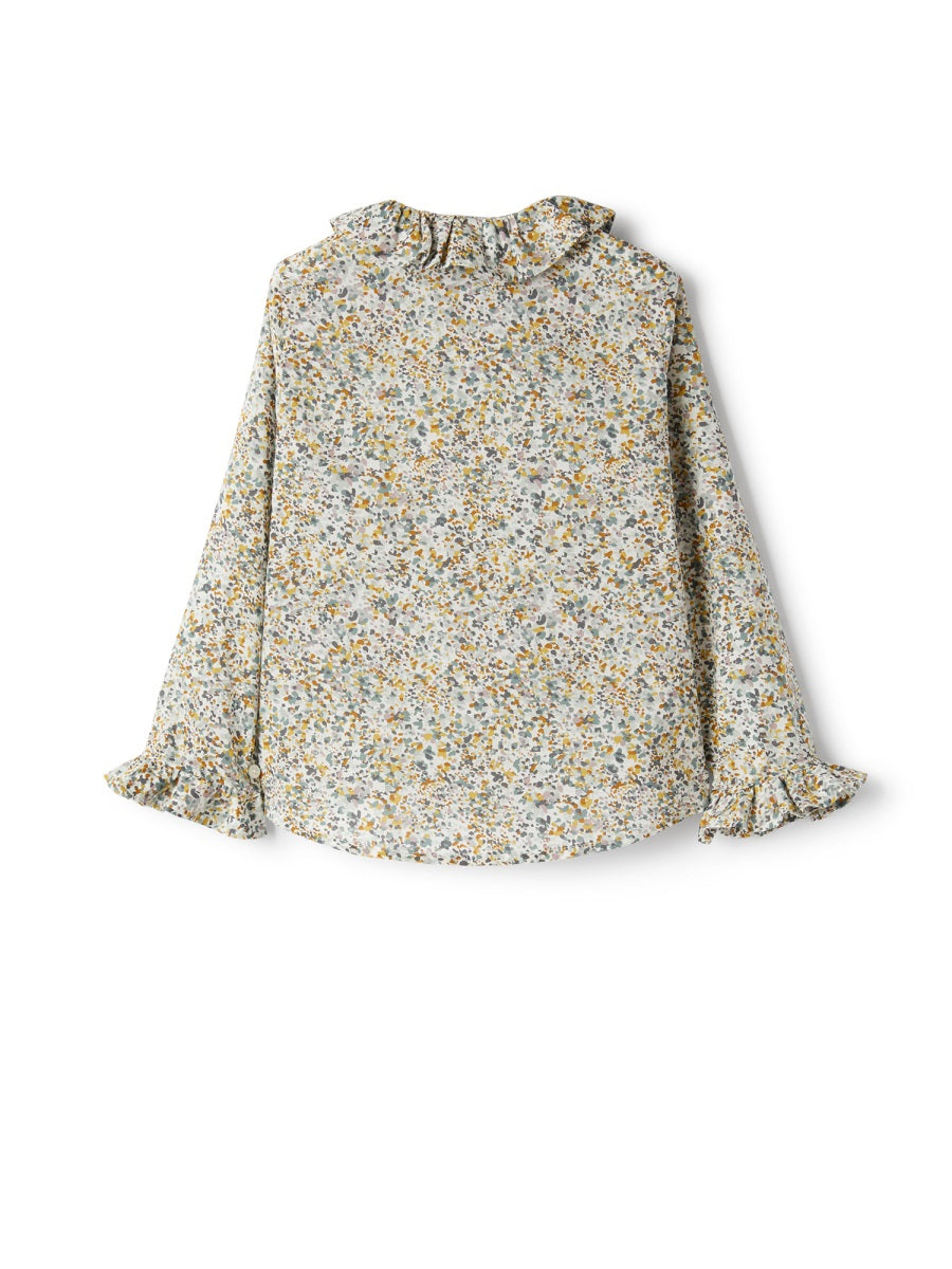 IL GUFO Long Sleeve Cotton Mini Shirt for Girls