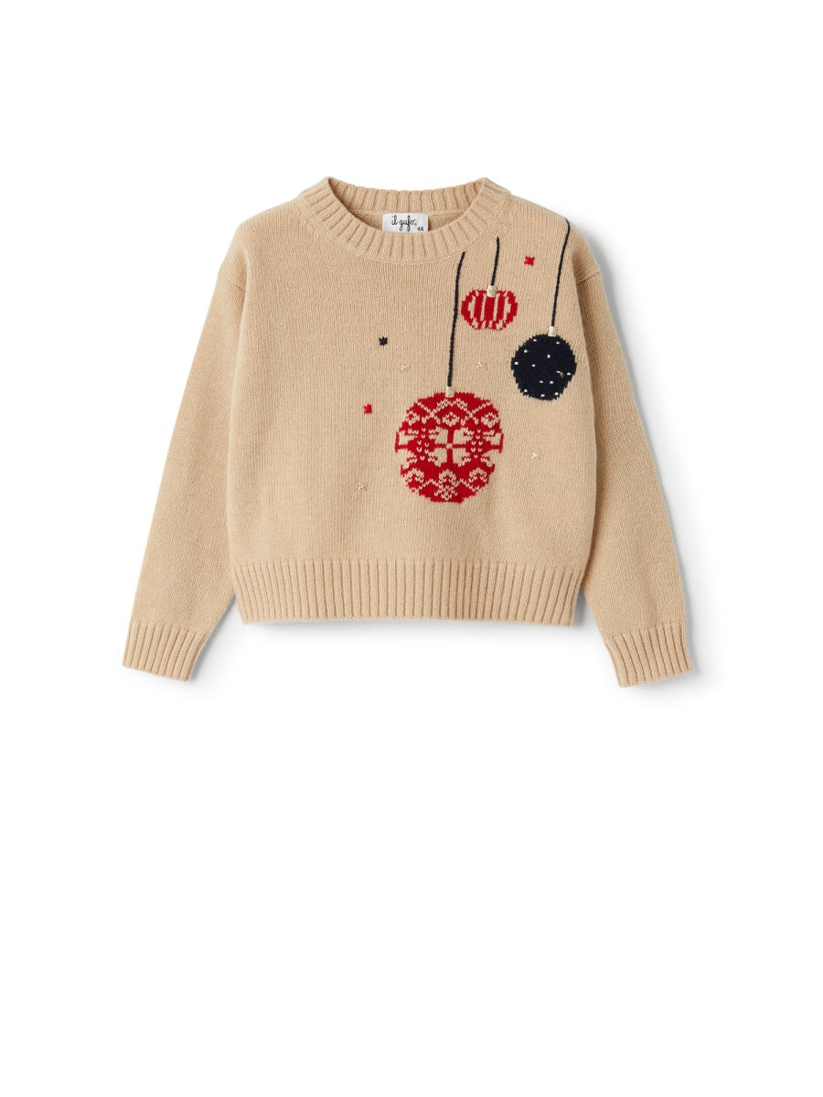 IL GUFO Girls' Mini Tricot Knit Sweatshirt