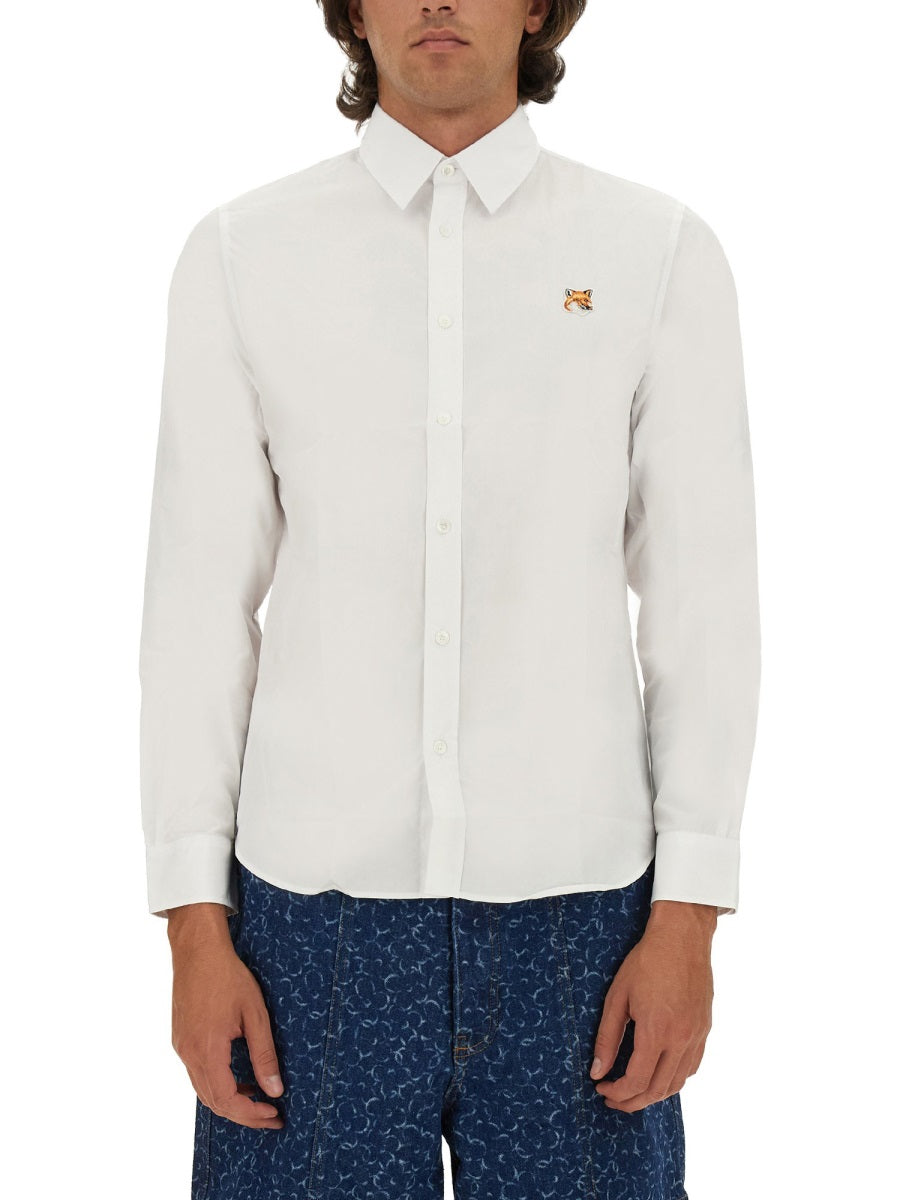 MAISON KITSUNÉ Fox Patch Shirt - Regular Fit