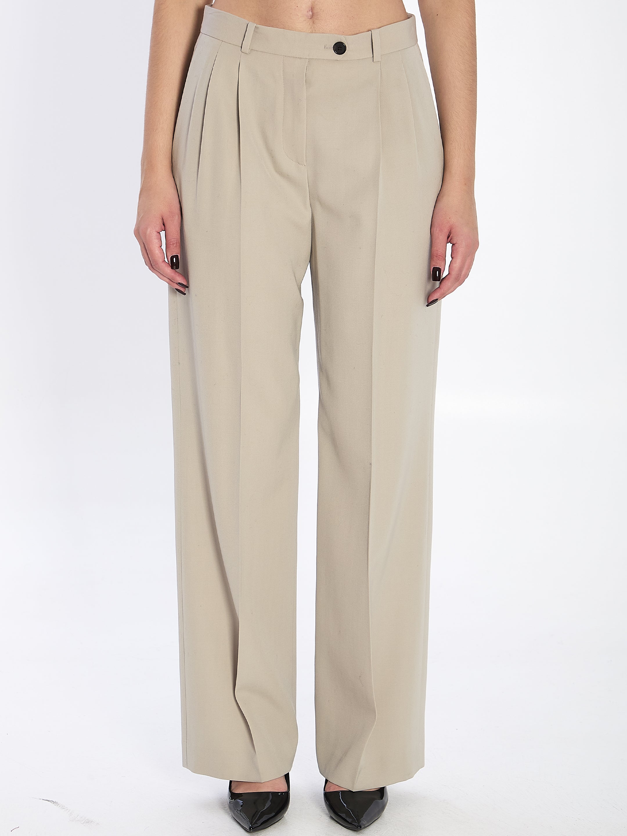 THE ROW Tailored Wool Trousers - Size 2