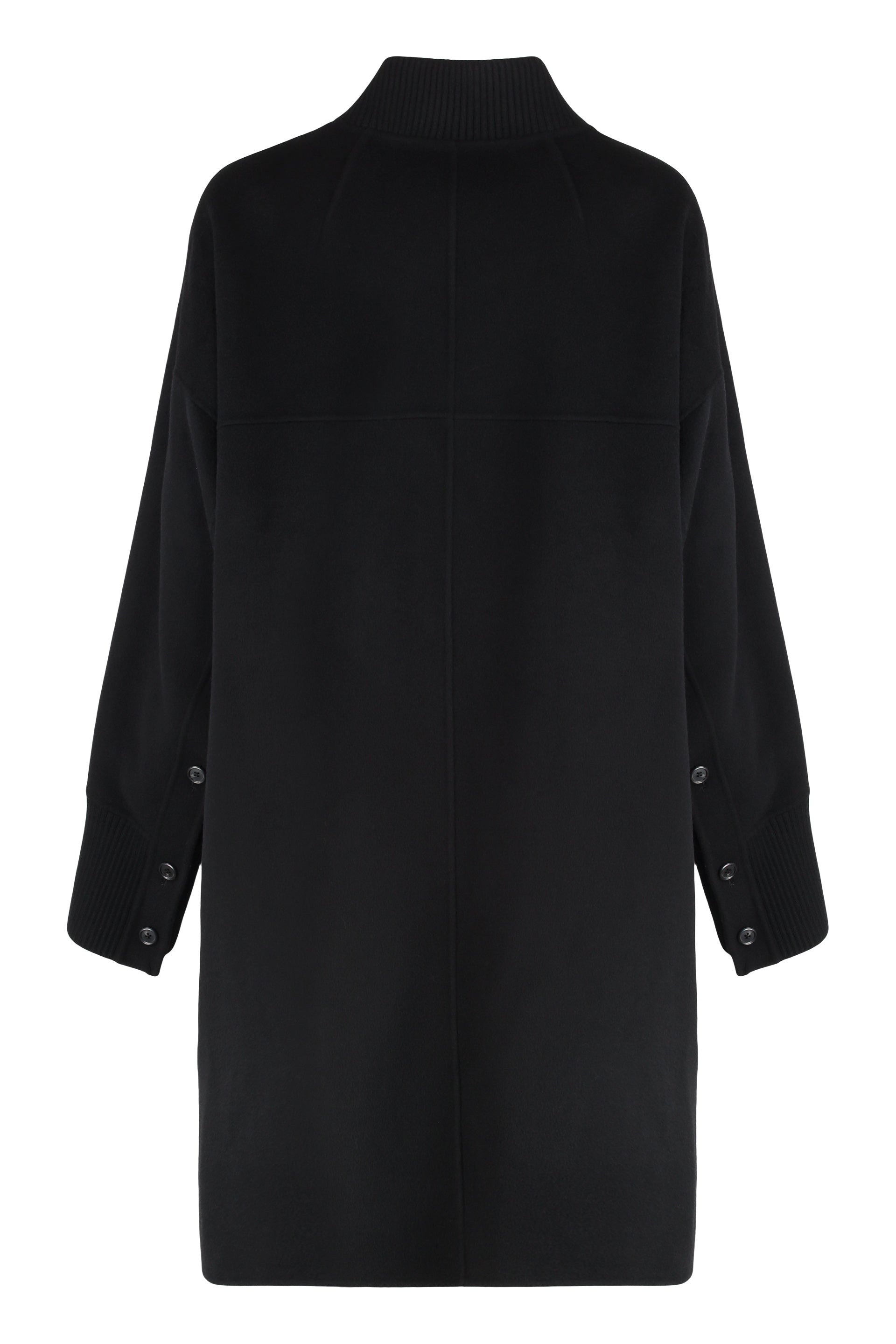 PINKO Cocoon-Style Long Jacket in Double Fabric