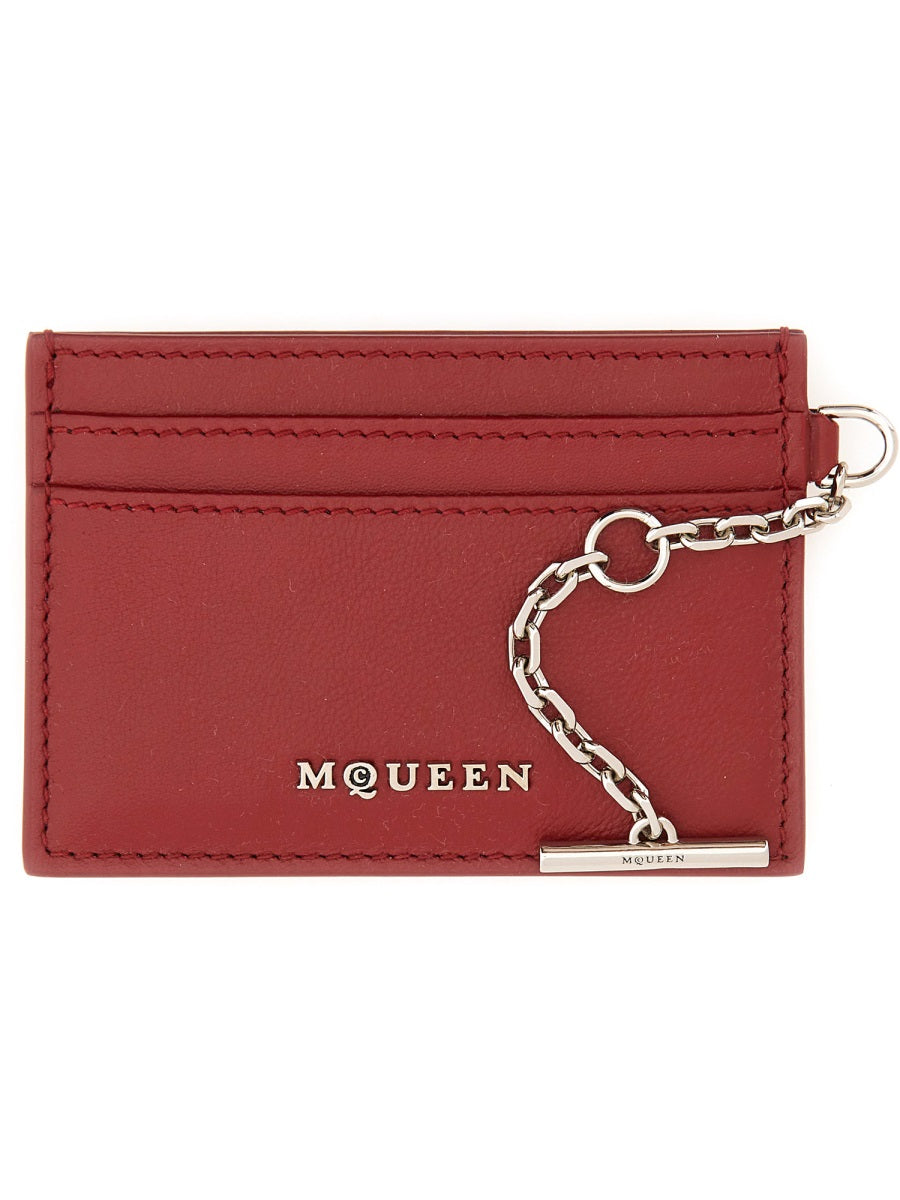 ALEXANDER McQUEEN Leather Sling Card Holder - FW24 Collection
