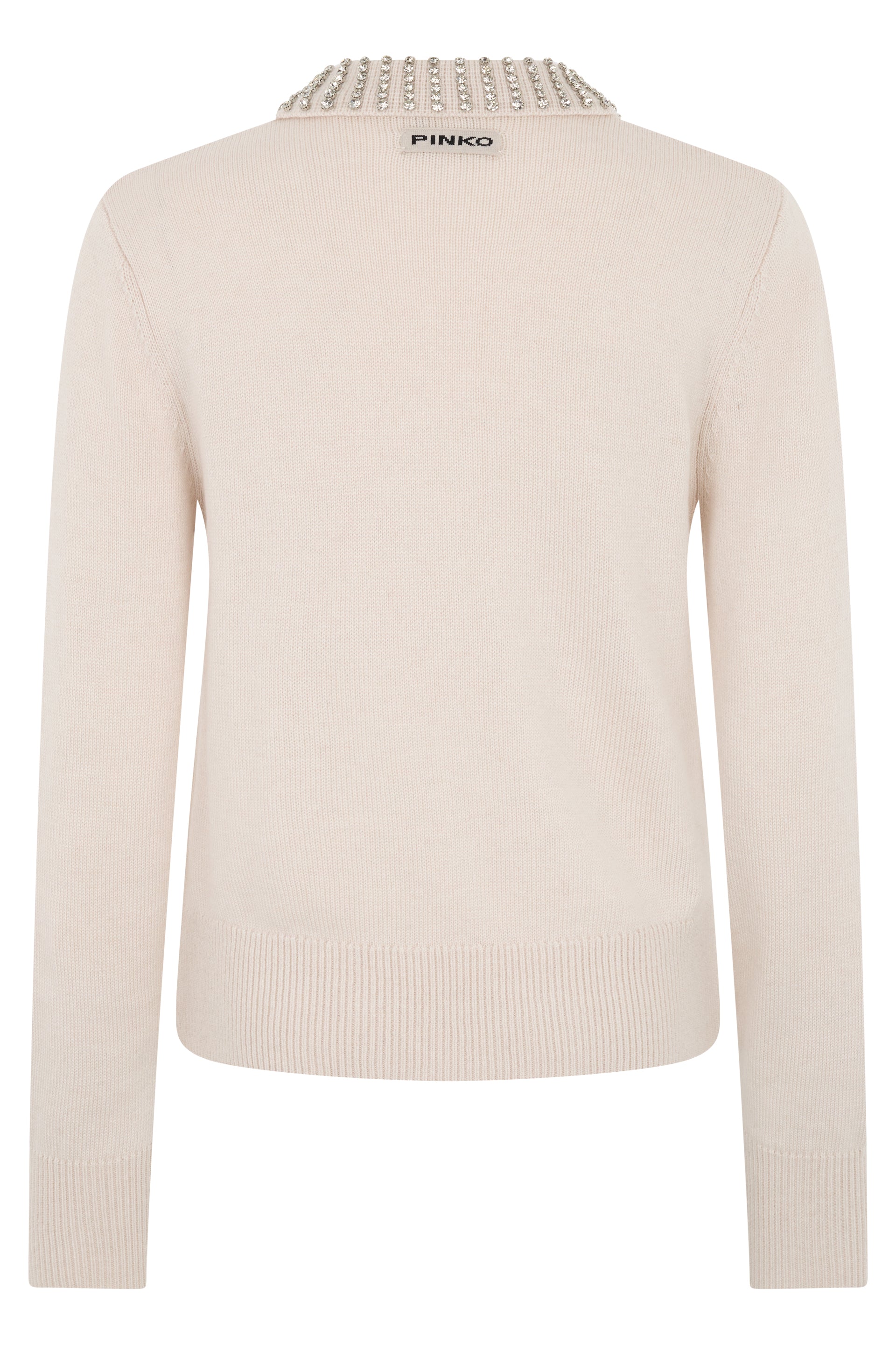 PINKO Chic Polo-Style Wool Blend Sweater