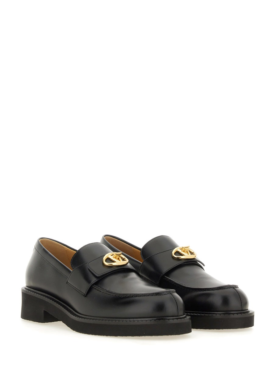 VALENTINO GARAVANI 40MM Calfskin Vlogo Locker Loafer