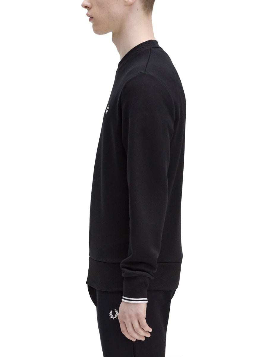 FRED PERRY Logo Embroidered Sweatshirt for Men - FW24 Collection