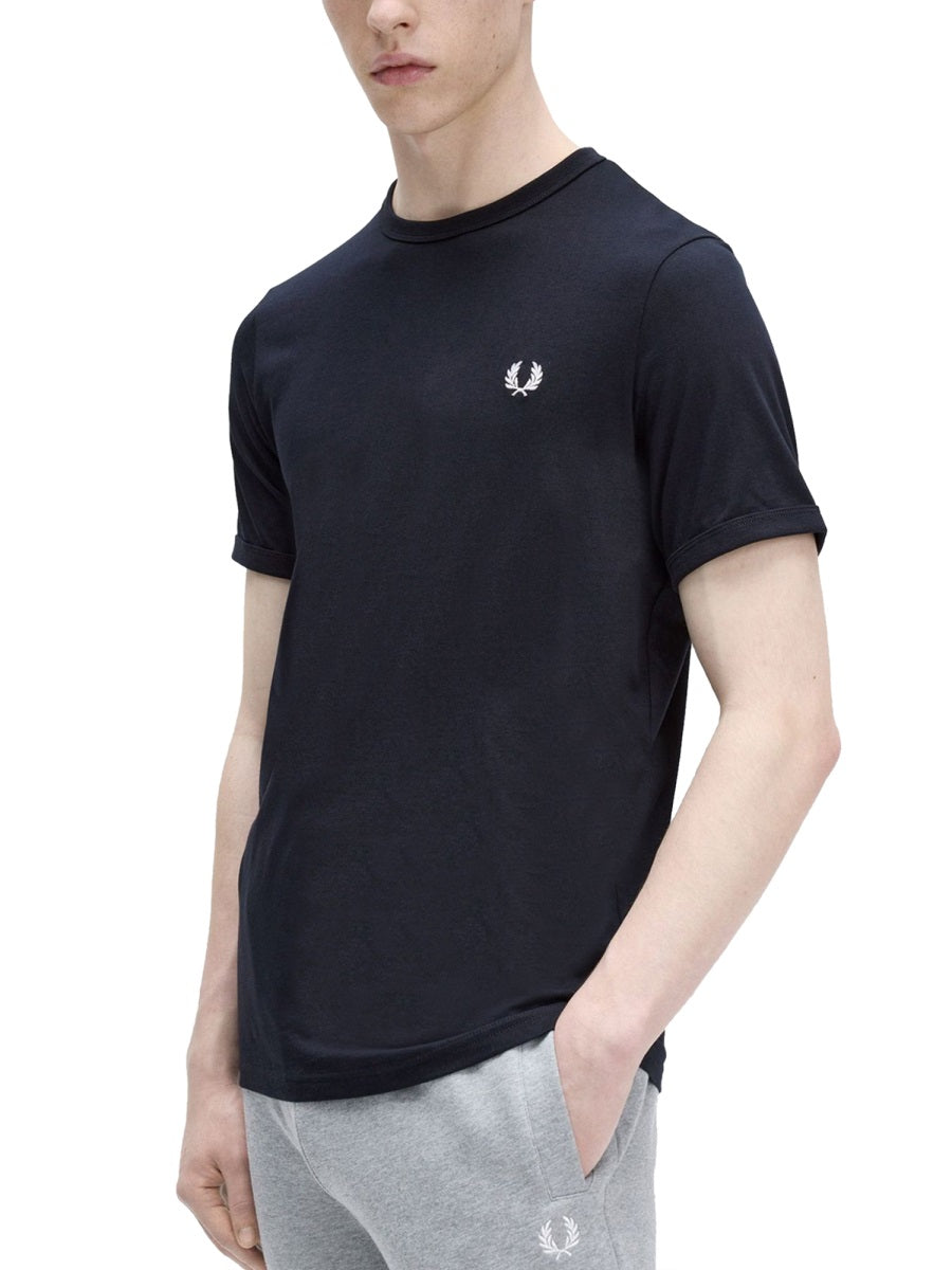 FRED PERRY Embroidered Logo T-Shirt - Size L