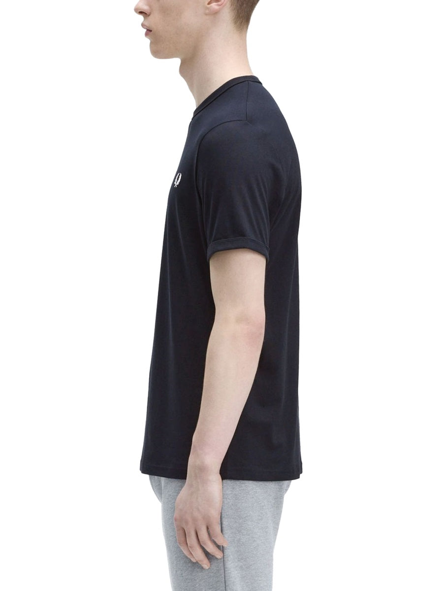 FRED PERRY Embroidered Logo T-Shirt - Size L