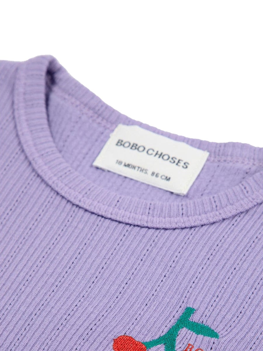 BOBO CHOSES Mini Cherry Long Sleeve Tight T-Shirt