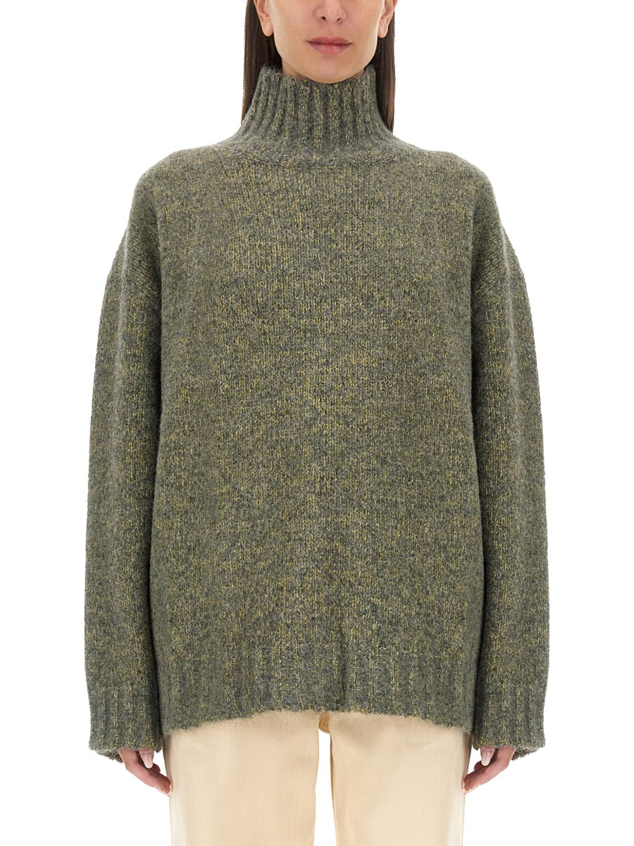 JIL SANDER Oversize Turtleneck Sweater - Size S