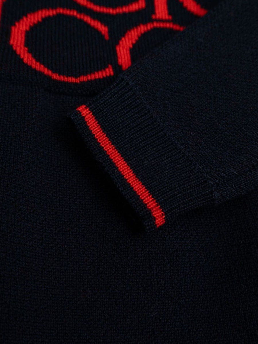 GUCCI Girls' Long Sleeve Mini Dress with Jacquard Detail