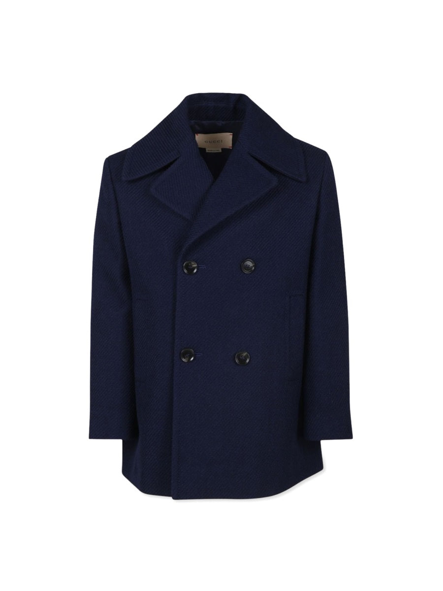 GUCCI Mini Caban Sweater with Iconic Web Design