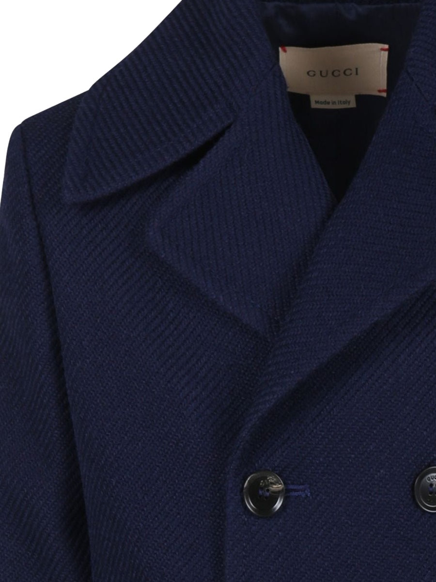 GUCCI Mini Caban Sweater with Iconic Web Design