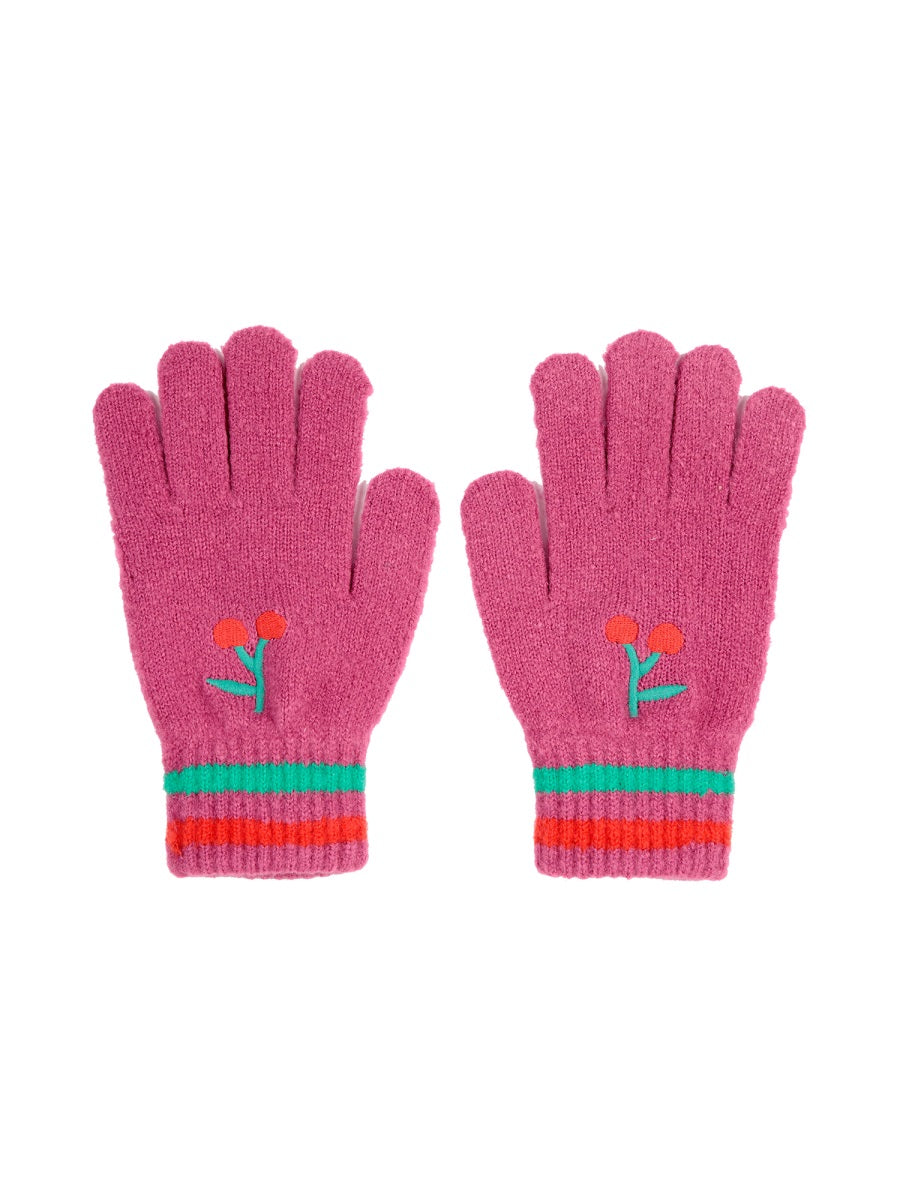 BOBO CHOSES Cherry Knit Gloves for Kids