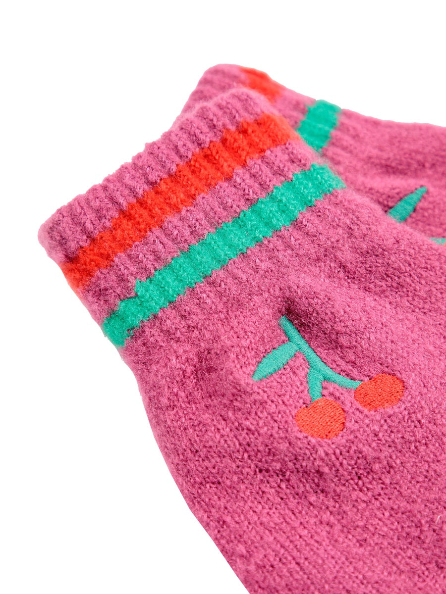 BOBO CHOSES Cherry Knit Gloves for Kids