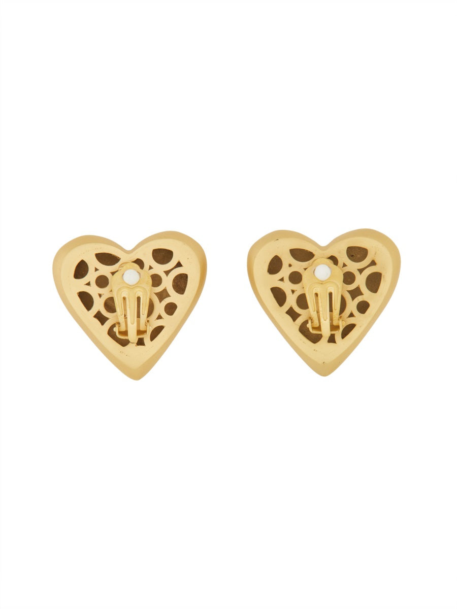 DOLCE & GABBANA Heart-Shaped Earrings with Logo
